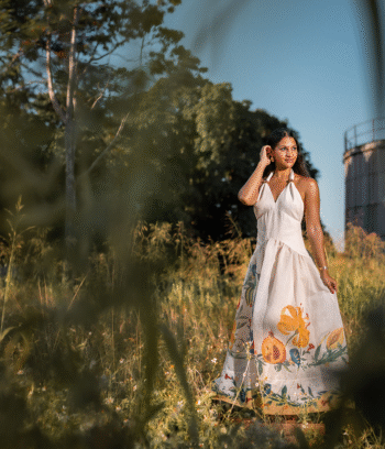 Escada Floral Organza Dress