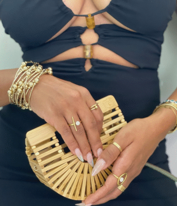 Mini Wooden Handle Bag