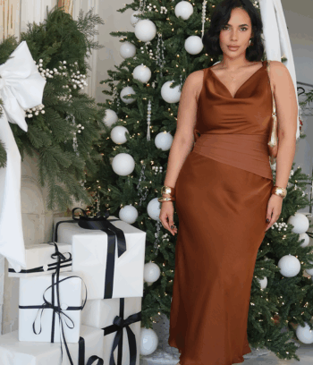 Cocoa Satin Dress