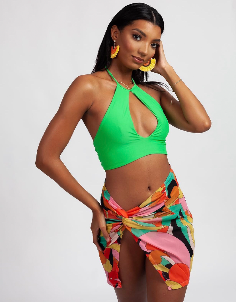 Green Keyhole Swim Top - Image 2