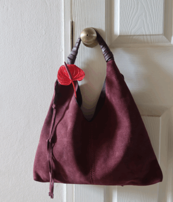Merrick Burgundy Slouchy Hobo Bag