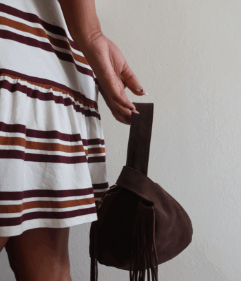 Zury Espresso Mini Wristlet Bucket